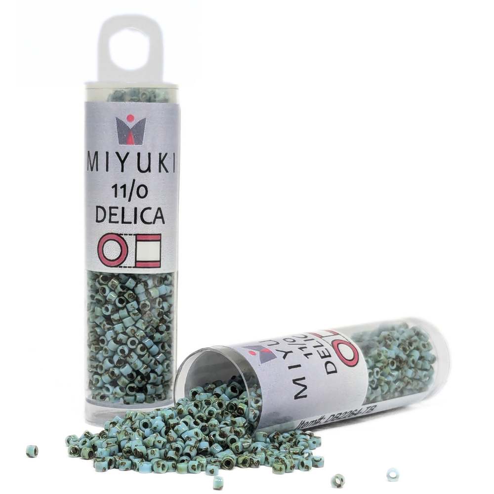 DB2264 Tubo Miyuki Delica 11/0 Picasso Seafoam Green Matte 7,2gr -