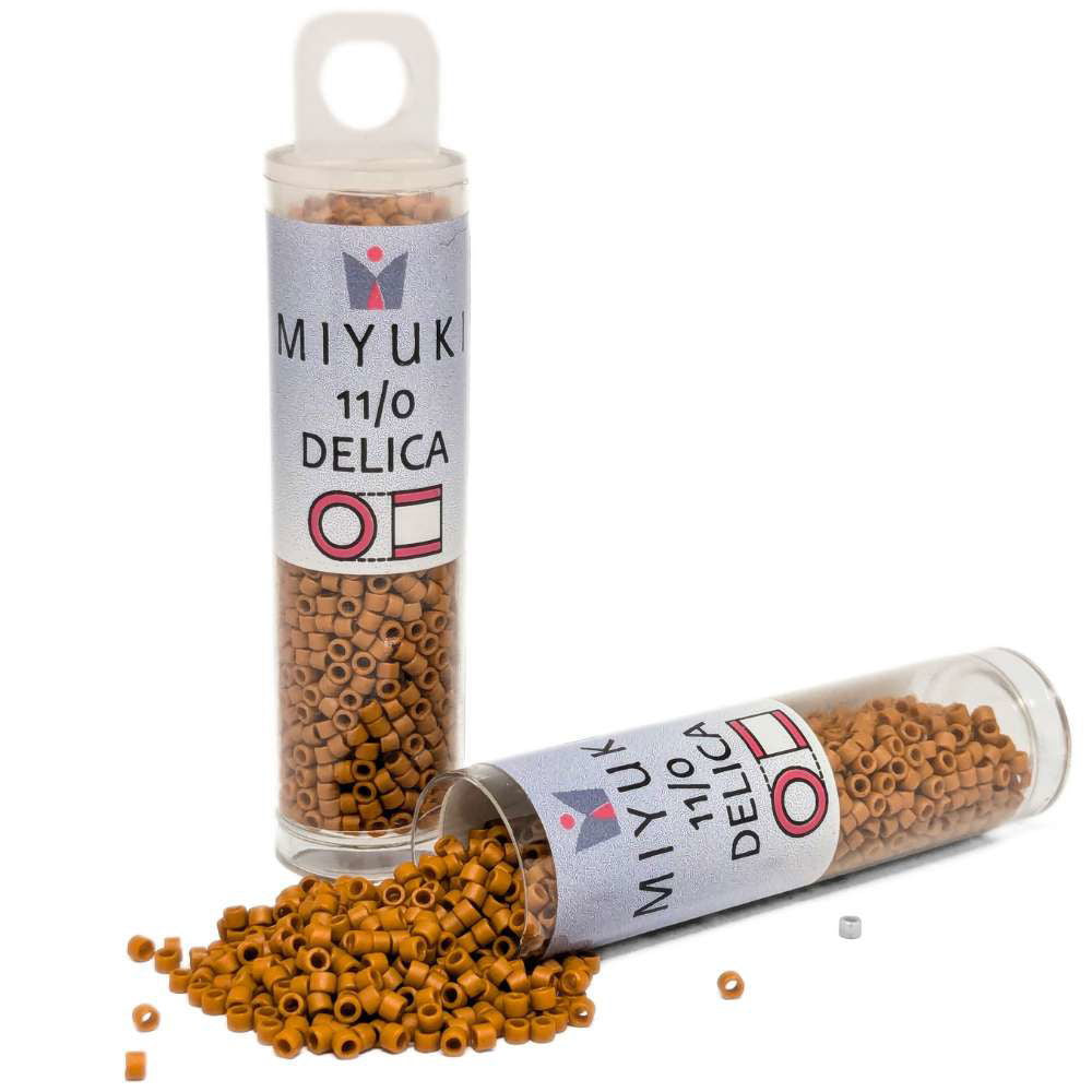 DB2287 Tubo Miyuki Delica 11/0 Frosted Opaque Glaze Burnt Orange 7,2gr - DB2287 Tubo Miyuki Delica 11/0 Frosted Opaque Glaze Burnt Orange 7,2gr - Miyukilandia