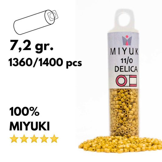 DB2302 Tubo Miyuki Delica 11/0 Frost Opaque Glaze Rainbow Yellow 7,2gr - DB2302 Tubo Miyuki Delica 11/0 Frost Opaque Glaze Rainbow Yellow 7,2gr - Miyukilandia