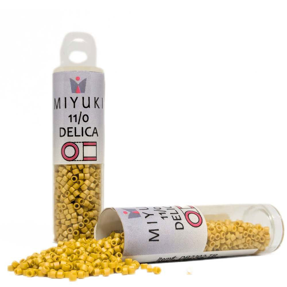 DB2302 Tubo Miyuki Delica 11/0 Frost Opaque Glaze Rainbow Yellow 7,2gr - DB2302 Tubo Miyuki Delica 11/0 Frost Opaque Glaze Rainbow Yellow 7,2gr - Miyukilandia