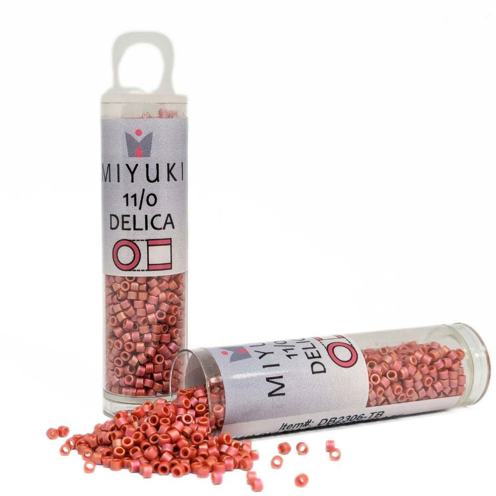 DB2306 Tubo Miyuki Delica 11/0 Frosted Opaque Glazed Rainbow Carnival 7,2gr - DB2306 Tubo Miyuki Delica 11/0 Frosted Opaque Glazed Rainbow Carnival 7,2gr - Miyukilandia