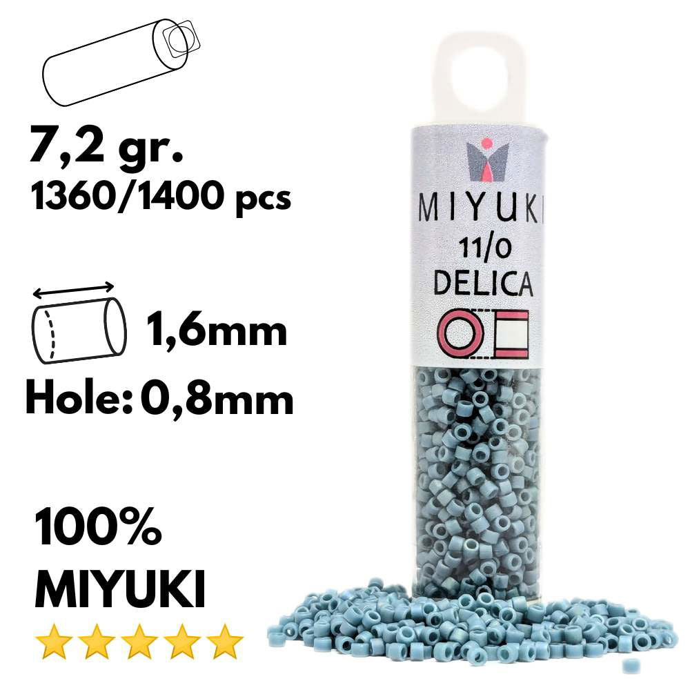 DB2315 Tubo Miyuki Delica 11/0 Frosted Opaque Glaze Rainbow Cock 7,2gr - DB2315 Tubo Miyuki Delica 11/0 Frosted Opaque Glaze Rainbow Cock 7,2gr - Miyukilandia