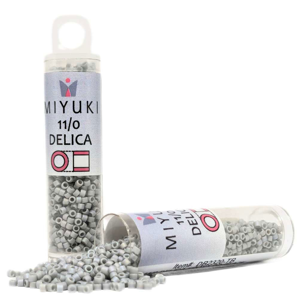 DB2320 Tubo Miyuki Delica 11/0 Frosted Opaque Glaze Rainbow Cadet Grey 7,2gr - DB2320 Tubo Miyuki Delica 11/0 Frosted Opaque Glaze Rainbow Cadet Grey 7,2gr - Miyukilandia