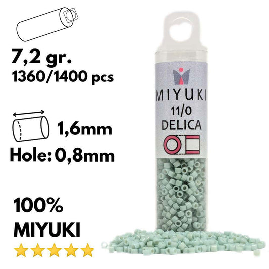 DB2356 Tubo Miyuki Delica 11/0 Duracoat Opaque Ocean Spray 7,2gr - DB2356 Tubo Miyuki Delica 11/0 Duracoat Opaque Ocean Spray 7,2gr - Miyukilandia