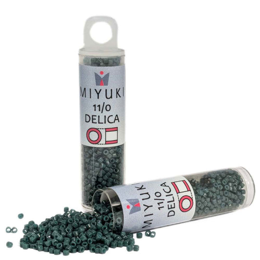 DB2358 Tubo Miyuki Delica 11/0 Duracoat Opaque Spruce Green 7,2gr - DB2358 Tubo Miyuki Delica 11/0 Duracoat Opaque Spruce Green 7,2gr - Miyukilandia