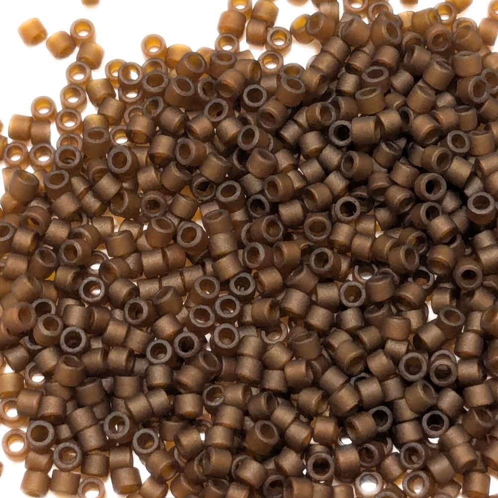 miyuki delica transparent matte rootbeer