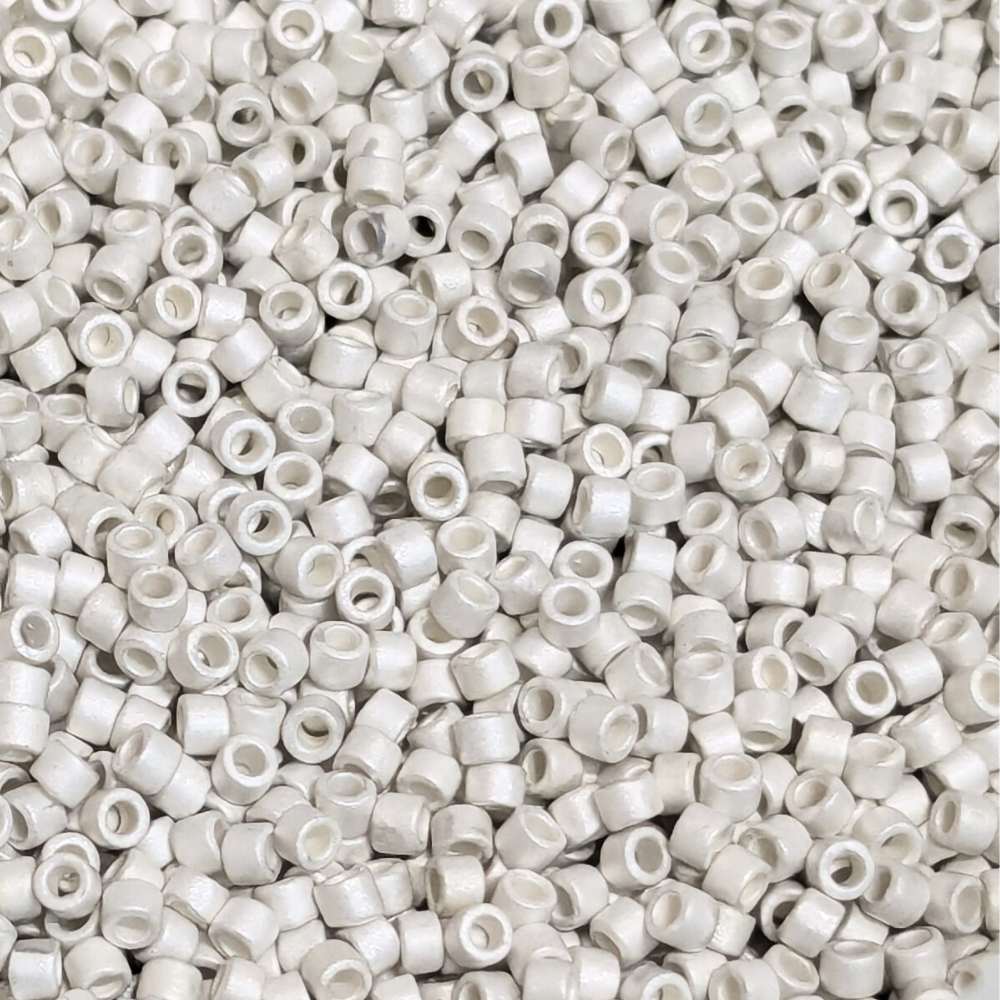 11/0 MIYUKI delica DB0551F Matte Bright Sterling Silver Plated 1 gr.