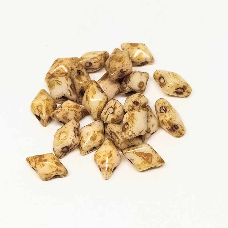 DiamonDUO Beads 8x5mm - 5gr. - Color: BUTTER PECAN - - Crystaldreams Abalorios