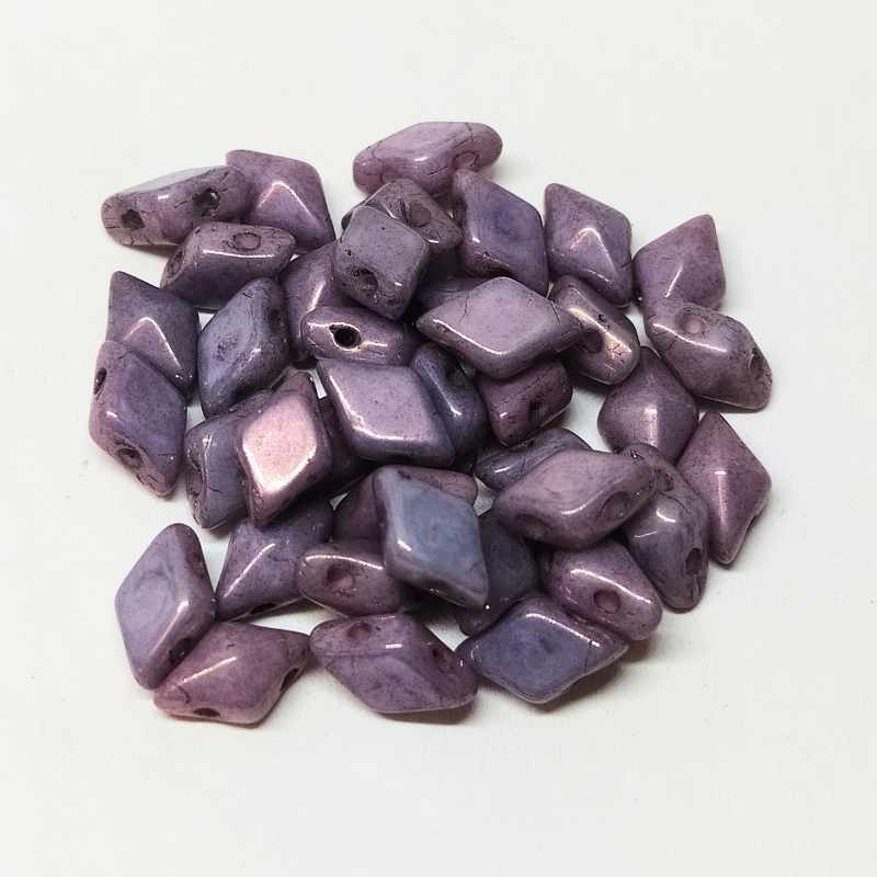 DiamonDUO Beads 8x5mm - 5gr. - Color: CHALK LUMI PURPLE - - Crystaldreams Abalorios