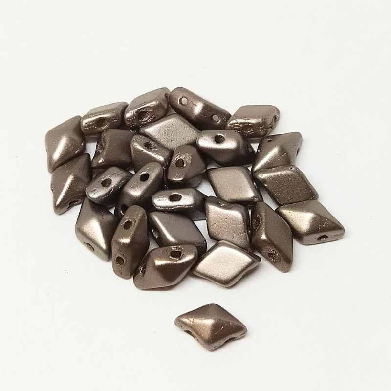 DiamonDUO Beads 8x5mm - 5gr. - Color: COCOA AIRY PEARL - - Crystaldreams Abalorios