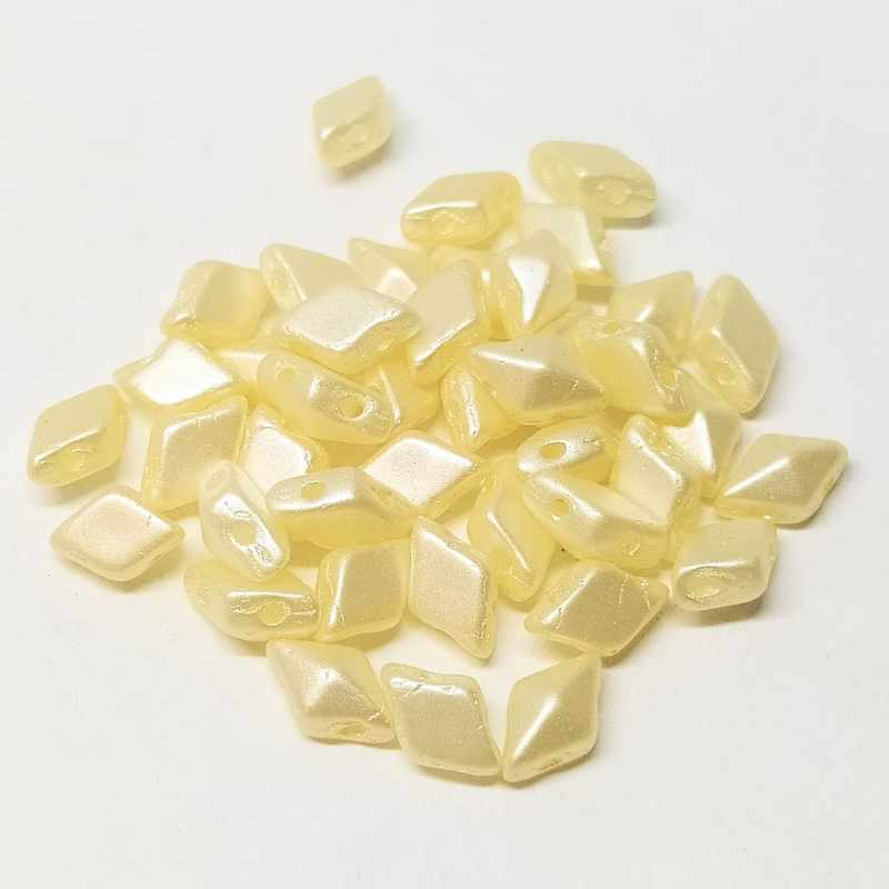 DiamonDUO Beads 8x5mm - 5gr. - Color: CREAM AIRY PEARL - - Crystaldreams Abalorios