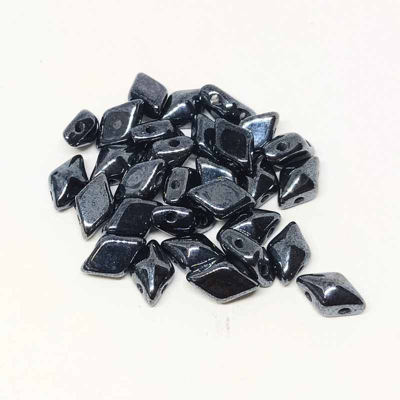 DiamonDUO Beads 8x5mm - 5gr. - Color: HEMATITE - - Crystaldreams Abalorios