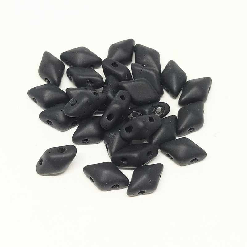 DiamonDUO Beads 8x5mm - 5gr. - Color: JET MATTE - - Crystaldreams Abalorios
