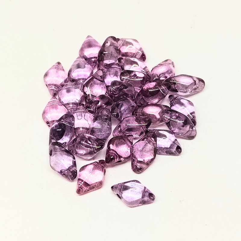 DiamonDUO Beads 8x5mm - 5gr. - Color: LUMI AMETHYST - - Crystaldreams Abalorios