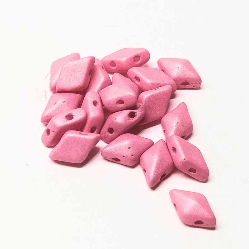 DiamonDUO Beads 8x5mm - 5gr. - Color: MATTE PINK - - Crystaldreams Abalorios