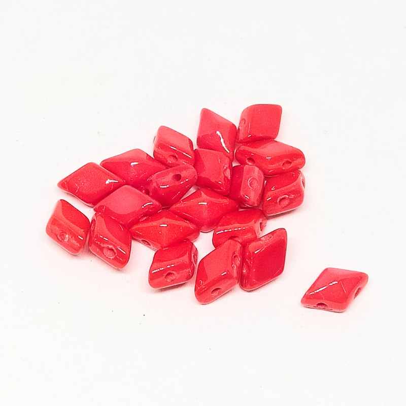 DiamonDUO Beads 8x5mm - 5gr. - Color: RED ORANGE - - Crystaldreams Abalorios