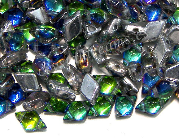 DiamonDUO Beads 8x5mm 5gr. Color: VITRAIL BLUE - - Crystaldreams Abalorios