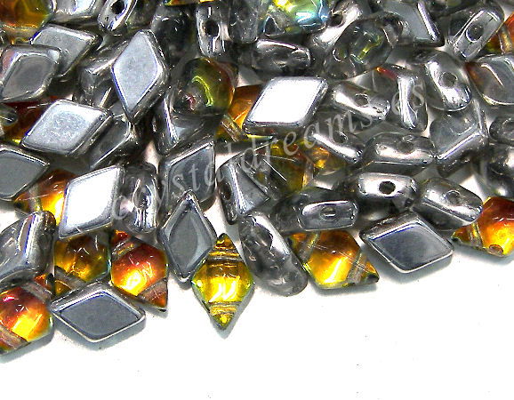 DiamonDUO Beads 8x5mm 5gr. Color: VITRAIL TOPAZ - - Crystaldreams Abalorios