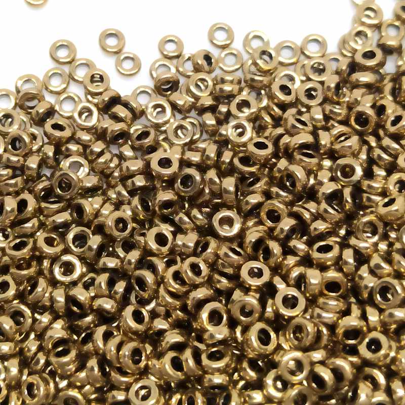 Distanciadores Miyuki 3 x 1,3 mm Metallic Dark Bronze 1 gr. - - Crystaldreams Abalorios