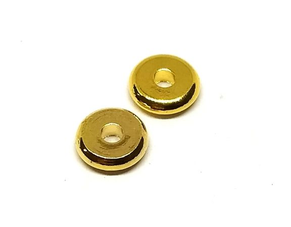 Distanciadores de metal 7x2mm Agujero: 2mm Golden - - Crystaldreams Abalorios
