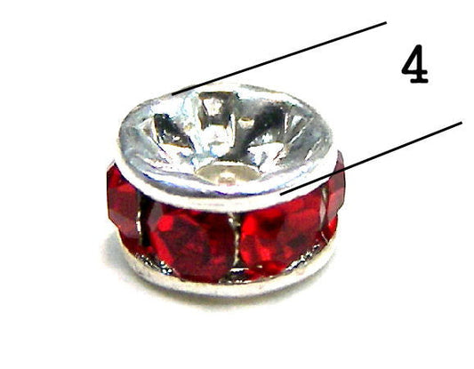 Distanciadores de metal Silver 4mm Lt.Siam - - Crystaldreams Abalorios