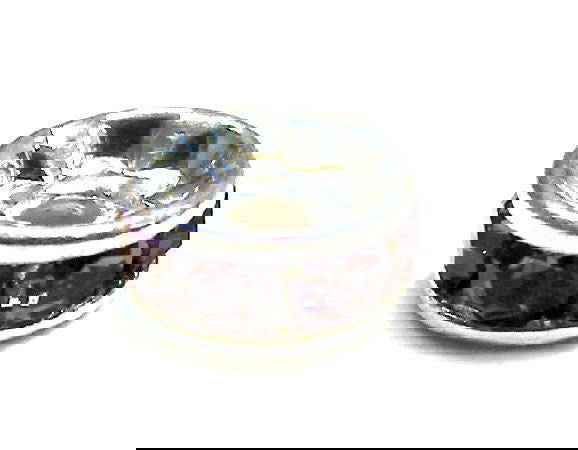 Distanciadores de metal Silver 4mm Lt. Amethyst - - Crystaldreams Abalorios