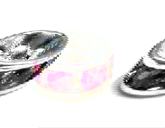 Distanciadores de metal Silver 6mm Fuchsia - - Crystaldreams Abalorios