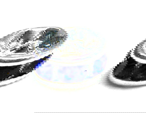 Distanciadores de metal Silver 6mm Sapphire - - Crystaldreams Abalorios