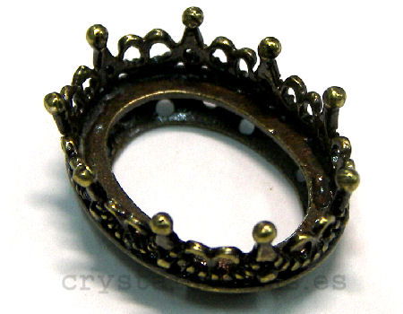 Engaste Rosetón para ref. 4120 18x13mm - Bronce - - Crystaldreams Abalorios