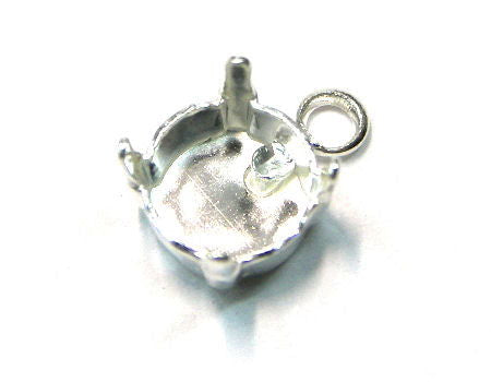 Engaste colgante redondo ref.1088 8mm - Silver - - Crystaldreams Abalorios