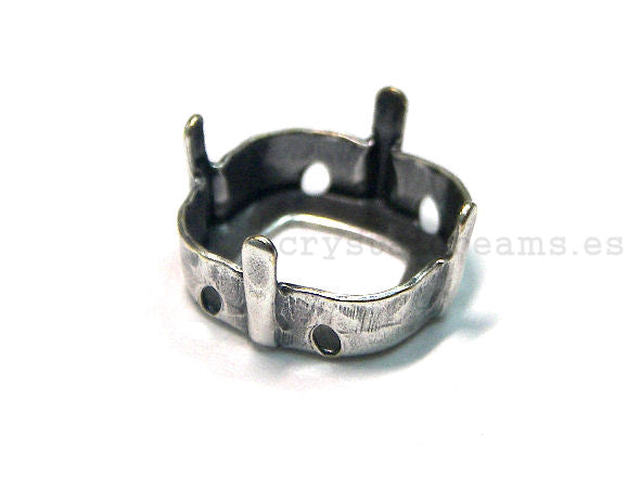 Engaste para ref. 4470 Swarovski Elements® 12mm - Old Silver - - Crystaldreams Abalorios