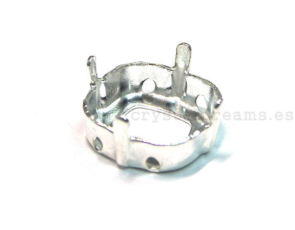 Engaste para ref. 4470 Swarovski Elements® 12mm - Silver - - Crystaldreams Abalorios