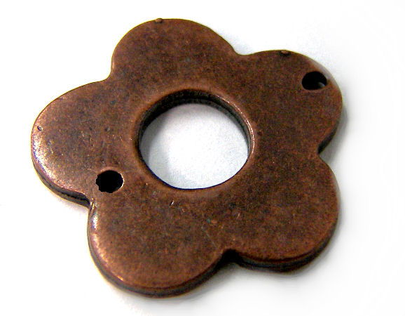 Entrepieza Metal Cobre Flor 5 petalos 20mm - - Crystaldreams Abalorios