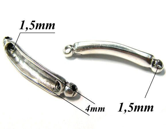 Entrepieza Zamak 31x5mm x cuentas de 4mm - - Crystaldreams Abalorios