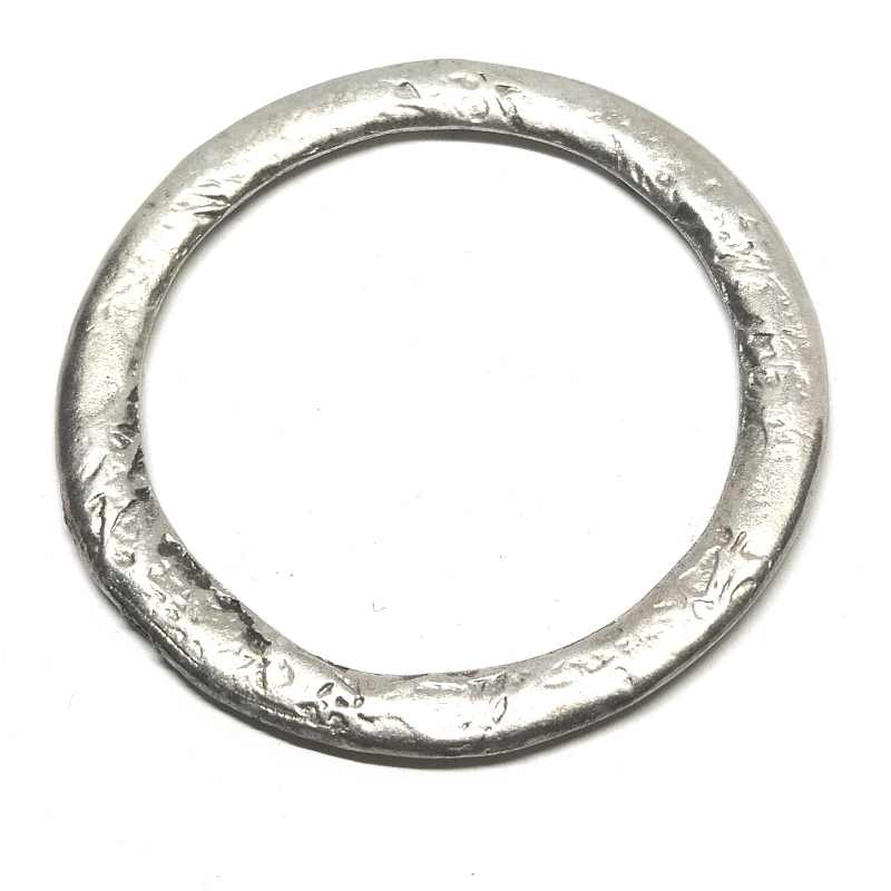 Entrepieza Zamak Aro 45mm - Baño: Plateado - Espesor: 5mm - - Crystaldreams Abalorios