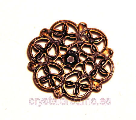 Entrepiezas "Six Rolls" - Cobre Antinguo 14mm - - Crystaldreams Abalorios