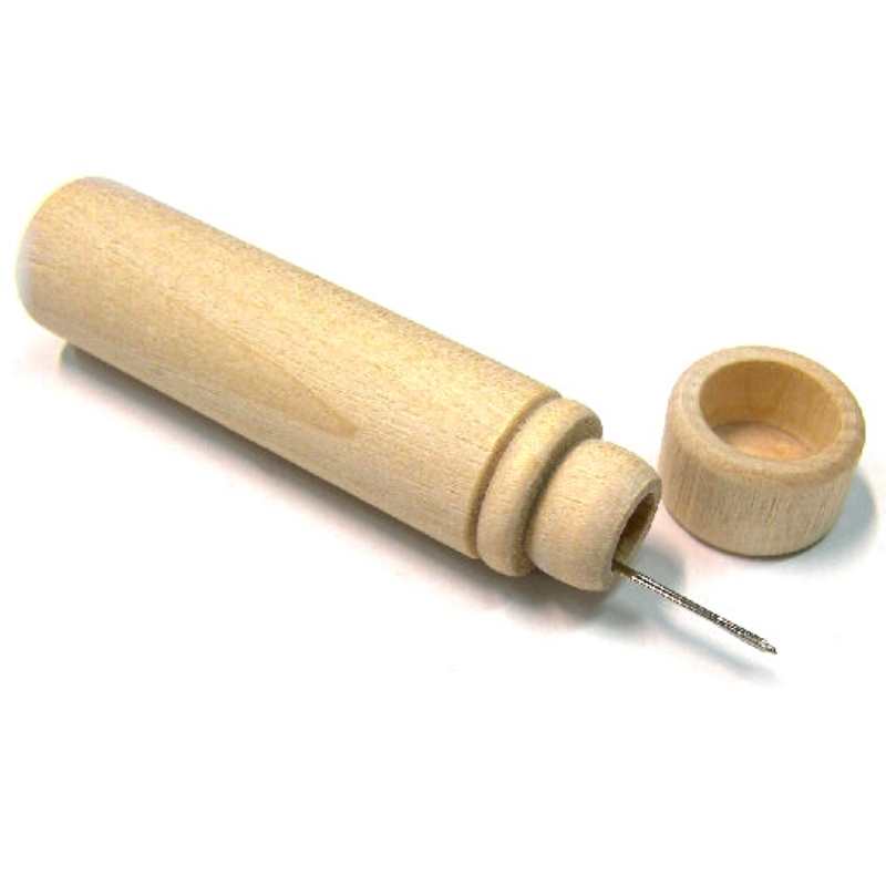 Estuche de agujas de madera 88mm - - Crystaldreams Abalorios