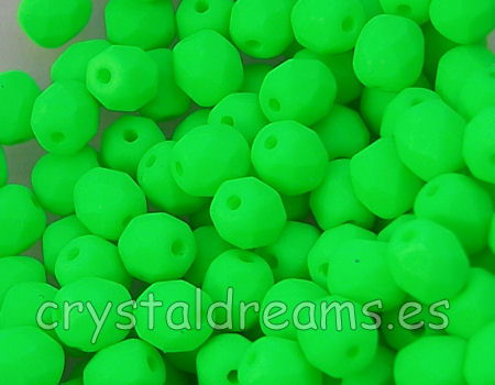 Facetadas 6mm GREEN NEON MATE - - Crystaldreams Abalorios
