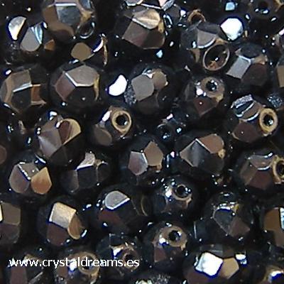 Facetadas 6mm "Jet" (negro) - - Crystaldreams Abalorios