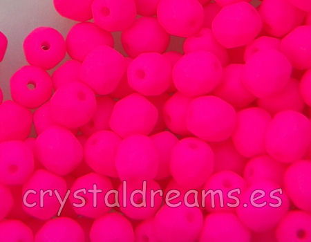 Facetadas 8mm PINK NEON MATE -  - Crystaldreams Abalorios
