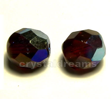 Facetadas 8mm "Ruby AB" - - Crystaldreams Abalorios