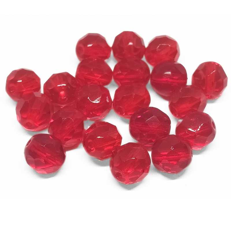 Facetadas 8mm "Siam" - - Crystaldreams Abalorios