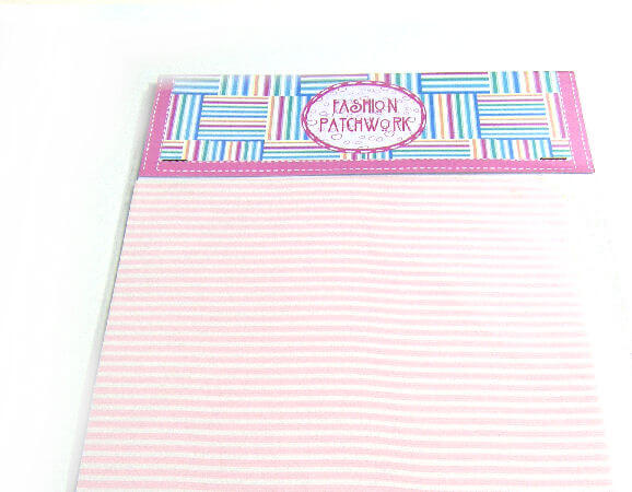 Fashion Patchwork Tela Autoadhesiva 20x25cm - Pink/White - - Crystaldreams Abalorios