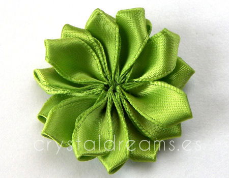 Flower 34mm - Green - - Crystaldreams Abalorios
