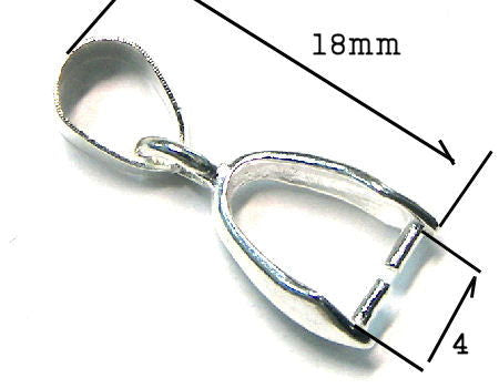 GANCHO PINCHABOLA plateado - 18mm - para cuentas de 4mm - - Crystaldreams Abalorios