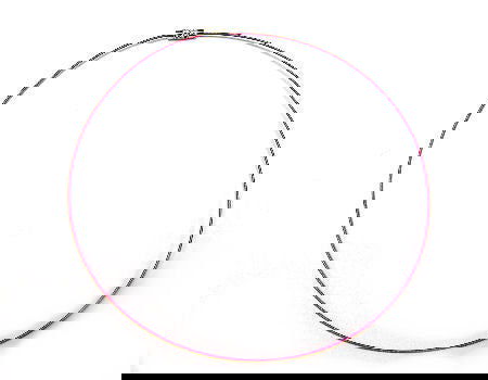 Gargantilla acero con cierre de rosca 140mm - Fuchsia - - Crystaldreams Abalorios