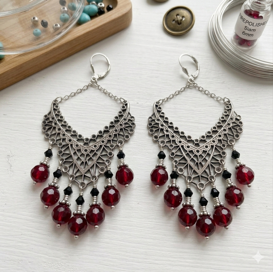 2 x Entrepiezas Filigrana Old Silver 40x40mm - Multi-Anillas