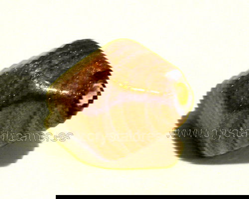 Golden lined Glass Beads 07 22x15mm Agujero: 1,5mm - - Crystaldreams Abalorios