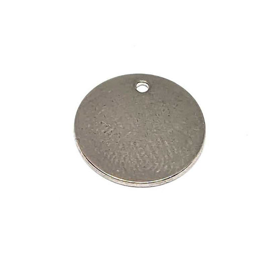 Grabado Colgante acero inox 304 20mm Agujero: 1mm - - Crystaldreams Abalorios