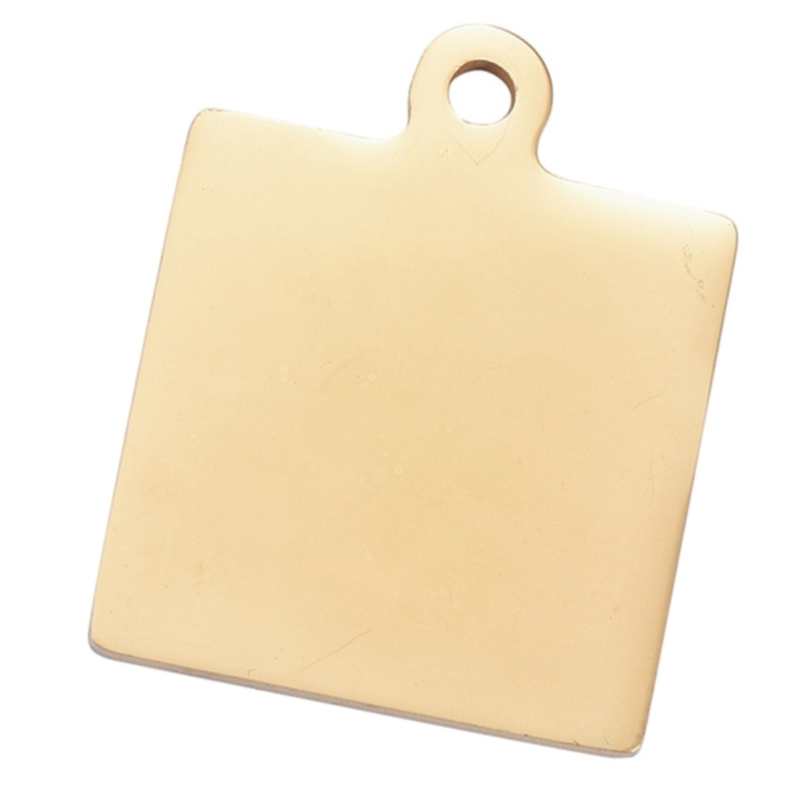 Grabado Colgante acero inox 304 Dorado - 25x20mm Agujero: 2mm - - Crystaldreams Abalorios